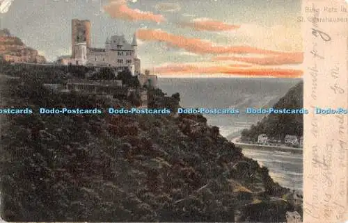 R414758 Burg Katz St Goarshausen AK 1906