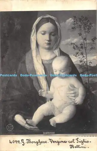 R418624 4099 G Borghese Vergine col Figlio Bellini E P C Roma Fotorapida