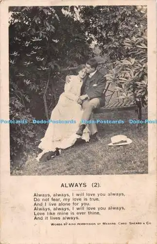 R418656 8812 Bamforth Always 2 Herren Chas Sheard 1907