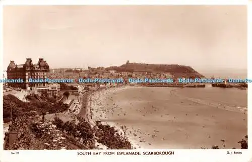 R414899 Scarborough South Bay aus Esplanade G J Serie Nr 40 RP 1955