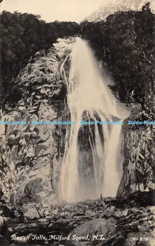 R418751 Bowen Falls Milford Sound N Z SIS 9 Tanner Bros Photographic Series