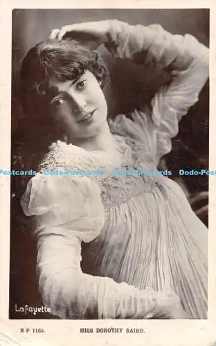 R418774 Lafayette R P 1165 Miss Dorothy Baird The Rival Photographic Series