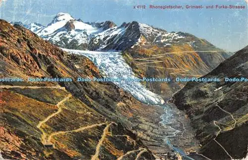 R414946 Rhonegletscher Grimsel und Furka Straße Fotoglob Wehrli A G