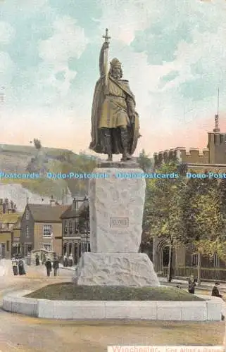 R418868 Winchester King Alfreds Statue Autochrom Bild Briefpapier Pfau Br