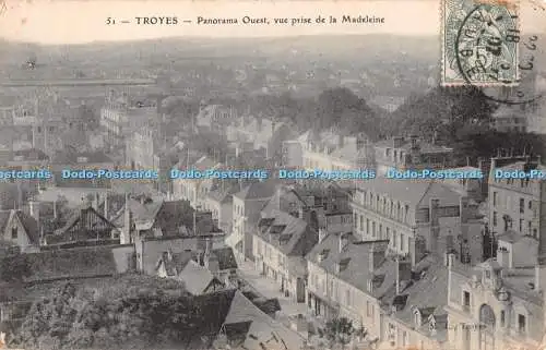 R416998 51 Troyes Panorama Ouest vue prise de la Madeleine 1907 M L