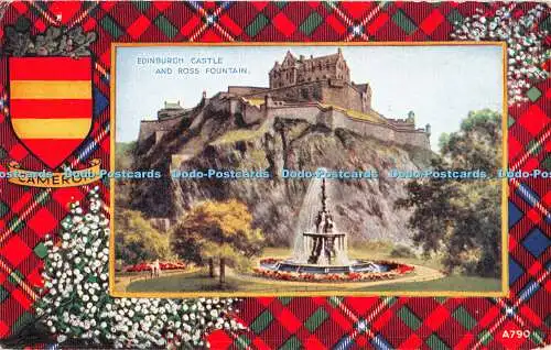 R417086 Edinburgh Castle and Ross Fountain Cameron Valentine Art Farbe