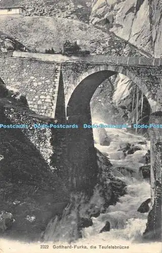 R419169 2322 Gotthard Furka die Teufelsbrücke Wehrli A G Kilchberg Zürich