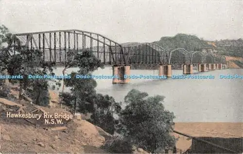 R417487 Hawkesbury Riv Bridge N S W Postkarte