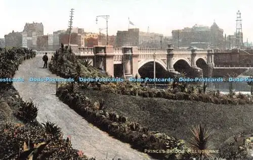 R417492 Melbourne Princes Bridge Postkarte