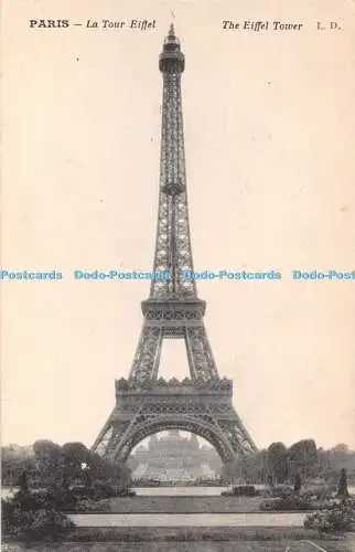 R419839 Paris Der Eiffelturm L D Postkarte
