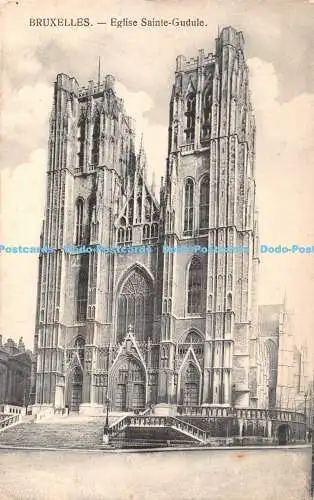 R420501 Bruxelles Eglise Sainte Gudule Postkarte