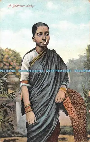 R420615 Postkarte Eine Brahmaninendame