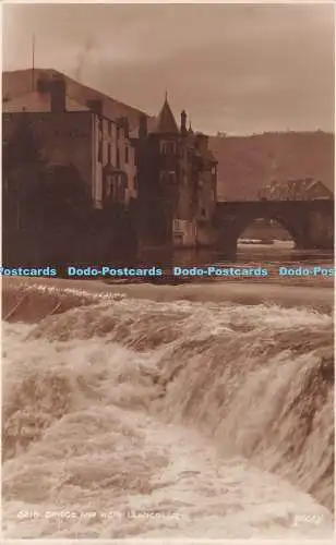 R420723 Llangollen Bridge and Weir Judges 3218