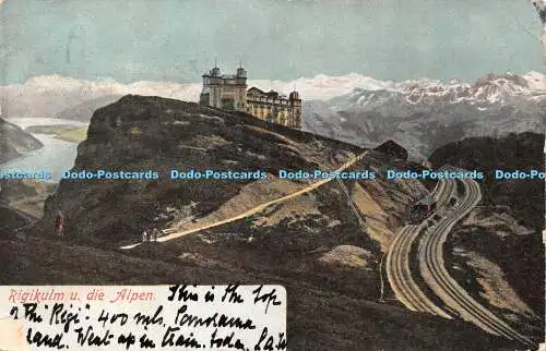 R422867 Rigikulm u die Alpen Kilchberg Louis Glaser Autochrom 1905