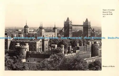 R424895 Tower of London General View from the N W Ministry of Works RP