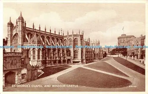 R425196 St George Chapel and Windsor Castle Valentine Phototype