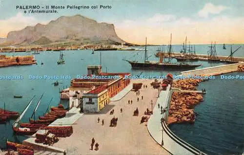 R425325 Palermo Il Monte Pellegrino col Porto e l Antemurale G B P Cesare Capell