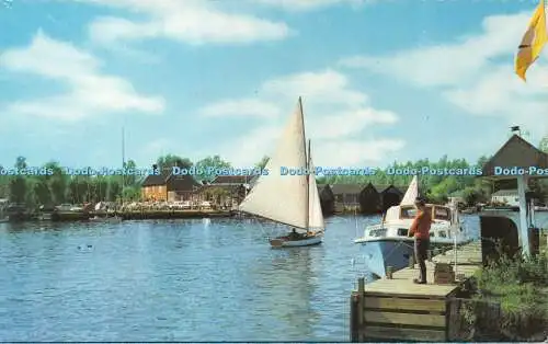 R423409 Coldham Hall River Yare Norfolk Broads J Arthur Dixon