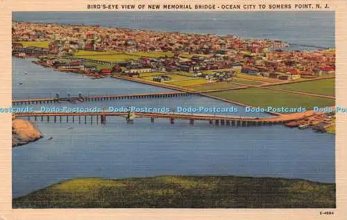 R421524 Vogelperspektive der New Memorial Bridge Ocean City nach Somers Point N J