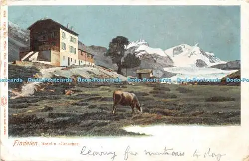 R423671 Findelen Hotel u Gletscher Kilchberg Louis Glaser Autochrom 1908