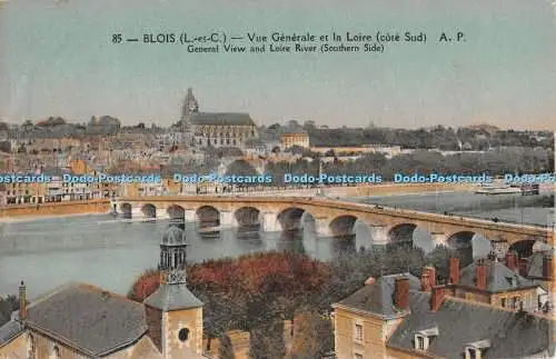 R425656 Blois Let C Gesamtansicht und Loire Fluss Südseite A Papeghin Touren