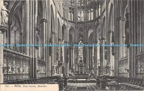 R425687 Köln Dom Inneres Hochaltar Postkarte