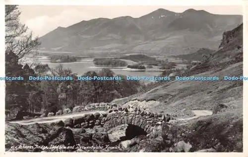 R427271 Keswick Ashness Bridge Skiddaw and Derwentwater G P Abraham