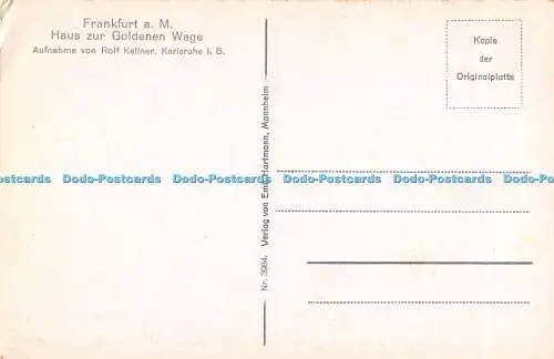 R425850 Frankfurt a M Haus zum Goldenen Lohn Von Rolf Kellner Verlag Von Emil Ha