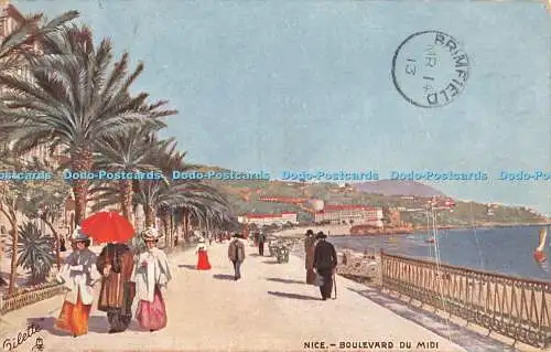 R427345 Nice Boulevard du Midi Collection Villes de France Tuck Oilette Serie 76