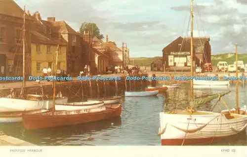 R425870 Padstow Hafen Jarrold RP Postkarte