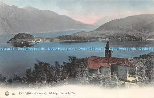 R421968 313 Bellagio colla veduta del lago fino a Lecco Brunner