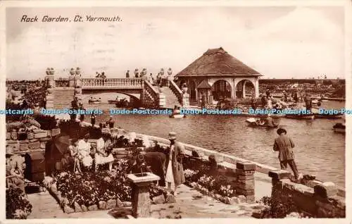 R427379 Gt Yarmouth Rock Garden RP Postkarte 1936