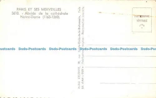 R421984 Paris et ses Merveilles 3610 Abside de la cathedrale Notre Dame 1163 126