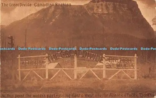 R425907 Canadian Rockies The Great Divide Pacific Publishing Empire Series