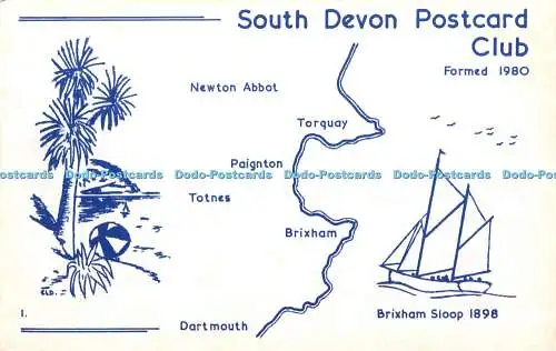 R427385 South Devon Postkarte Club Newton Abt Totnes Torquay