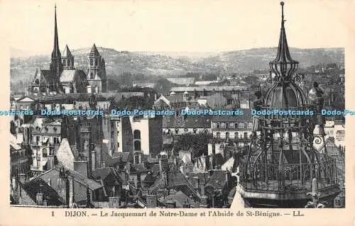 R427404 Dijon Le Jacquemart de Notre Dame et l Abside de St Benigne LL 1 C A P