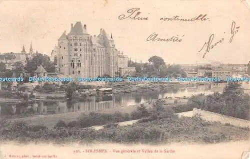 R425979 Solesmes Vue Generale et Vallee de la Sarthe J Malicot