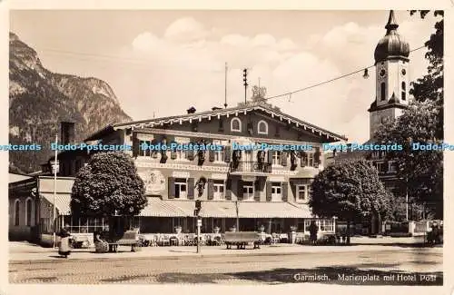 R425982 Garmisch Marienplatz mit Hotel Post Rudolf Rudolphi