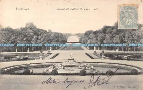 R424073 Versailles Bassin de Latone et Tapis Vert V P No 20