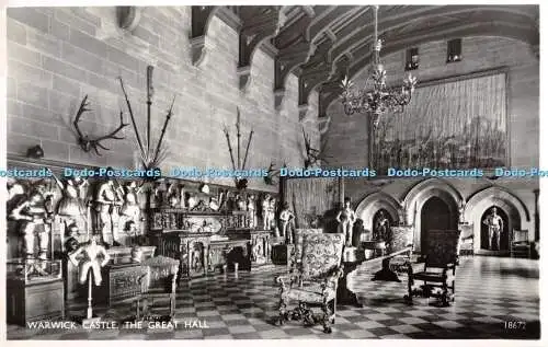 R427665 Warwick Castle The Great Hall 18672 Salmon RP