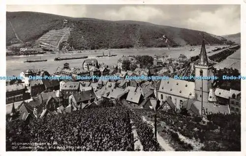 R422406 Assmannshausen mit Schweizerhaus und Burg Rheinstein V P W Nr 393