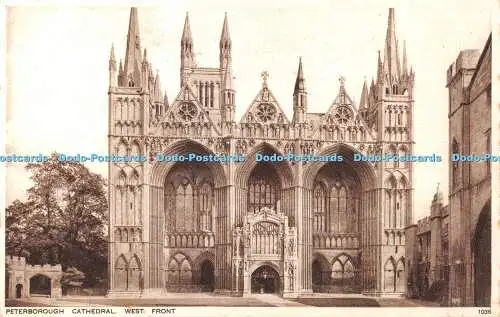 R422417 Peterborough Cathedral West Front 1036 Photochrom