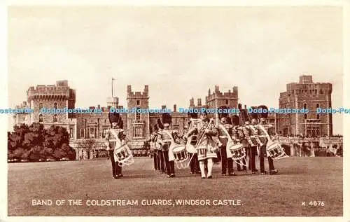 R427949 Band der Coldstream Guards Windsor Castle K 4876 Fototypie Postkarte V