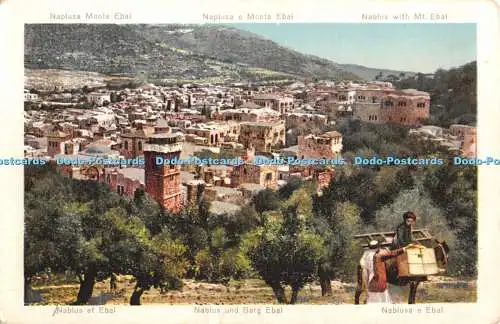 R426520 Nablus mit Berg Ebal Postkarte