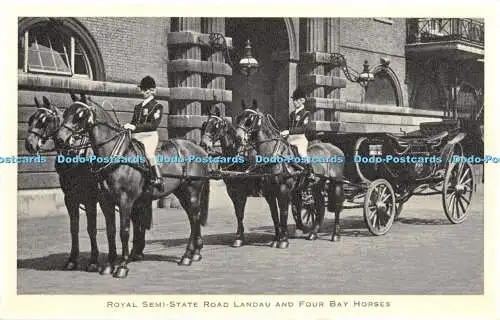 R426564 Royal Semi State Road Landau and Four Bay Horses The Royal News Buckingh