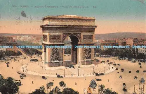 R424812 Paris Arc de Triomphe Vue Panoramique LL 704 Levy et Neurdein Reunis 192