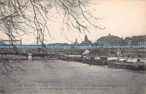 R426641 Rouen Boieldieu Brücke und Paris Kai von Corneille Brücke J C Ro