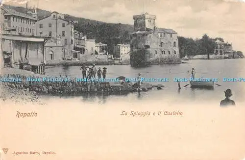 R426795 Rapallo La Spiaggia e il Castello Agostino Ratto Dr Trenkler