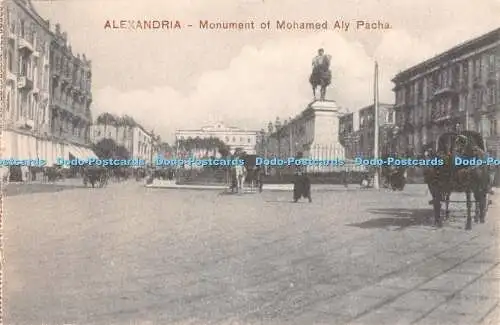 R428097 Alexandria Monument of Mohamed Aly Pacha Serie 598 The Cairo Postcard Tr