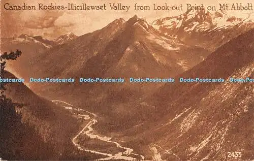 R428157 Kanadische Rockies Illicillewaet Valley vom Aussichtspunkt auf dem Berg Abbott 2